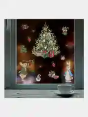 Наклейки на окно новогодние многоразовые, декор на новый год, Золотая Сказка, 591921
