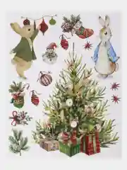Наклейки на окно новогодние многоразовые, декор на новый год, Золотая Сказка, 591921