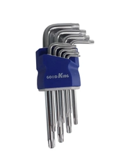 KUT-10009 НАБОР КЛЮЧЕЙ TORX 9 ШТ С ОТВЕРСТИЕМ И ДЕРЖАТЕЛЕМ GOODKING