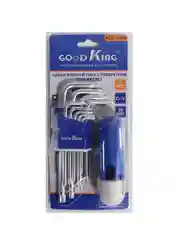 KUT-10009 НАБОР КЛЮЧЕЙ TORX 9 ШТ С ОТВЕРСТИЕМ И ДЕРЖАТЕЛЕМ GOODKING