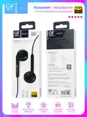 Черный наушники проводные с микрофоном GFPower A01