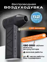 Воздуходувка портативная/ ветродуйка аккумуляторная/ турбовентилятор