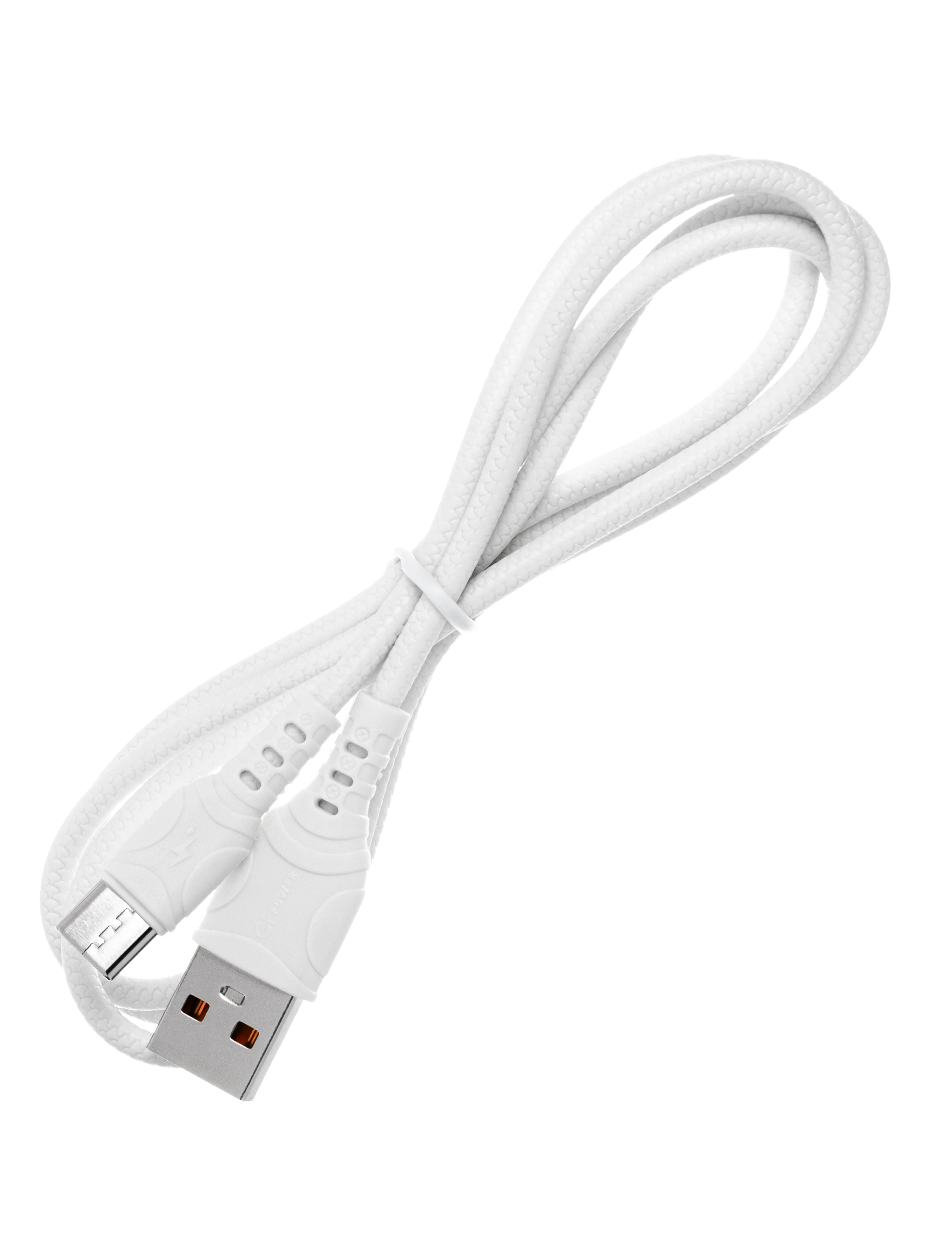Белый кабель USB на Type-C "GFPower 06T", 1 метр, 2.4 A, ПВХ
