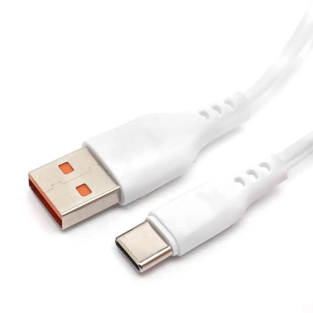 Белый кабель USB на Type-C "GFPower 01T", 1 метр, 2.4A, ПВХ, Android