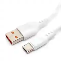 Белый кабель USB на Type-C "GFPower 01T", 1 метр, 2.4A, ПВХ, Android