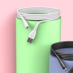 Кабель USB на Lightning "GFPower 07L", 1 метр, 2.4A, силикон, iPhone 8-pin