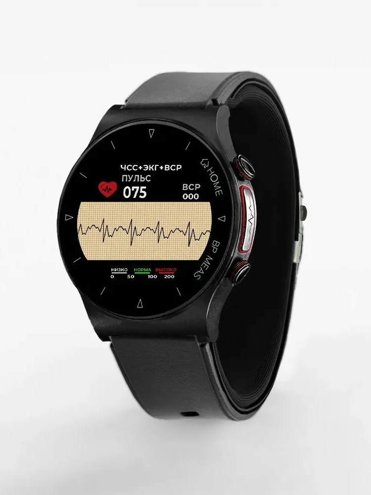 Черный часы с тонометром и точным измерением давления Health Watch Pro №80ME, чёрный