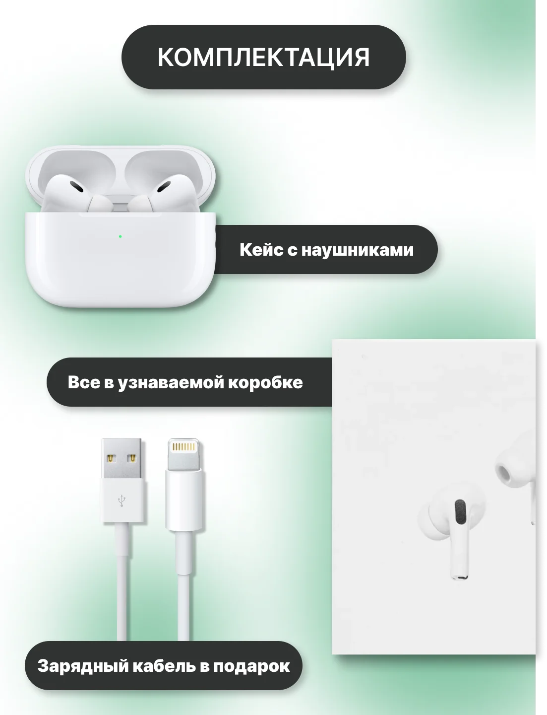 Беспроводные наушники Pods Pro 2, сенсорные, айфон, андроид