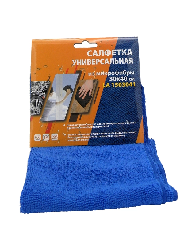 САЛФЕТКА МИКРОФИБРА 30Х40СМ/СИНЯЯ LAVITA