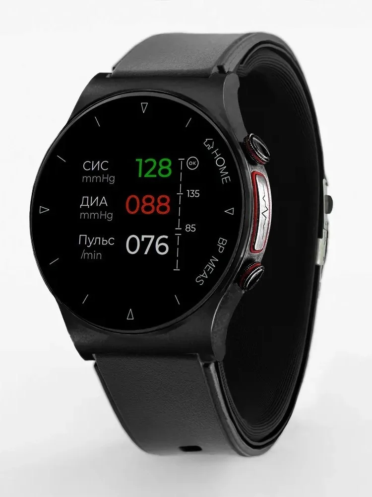 Черный часы с тонометром и точным измерением давления Health Watch Pro №80ME, чёрный
