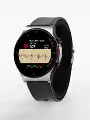 Серебряный часы с тонометром и точным измерением давления Health Watch Pro №80ME, чёрный