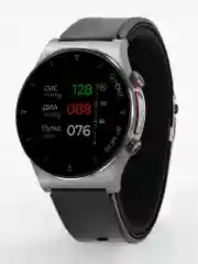Серебряный часы с тонометром и точным измерением давления Health Watch Pro №80ME, чёрный
