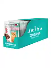 Влажный корм для кошек Зоогурман Телятина с языком, кусочки в соусе, 85г х30 шт.