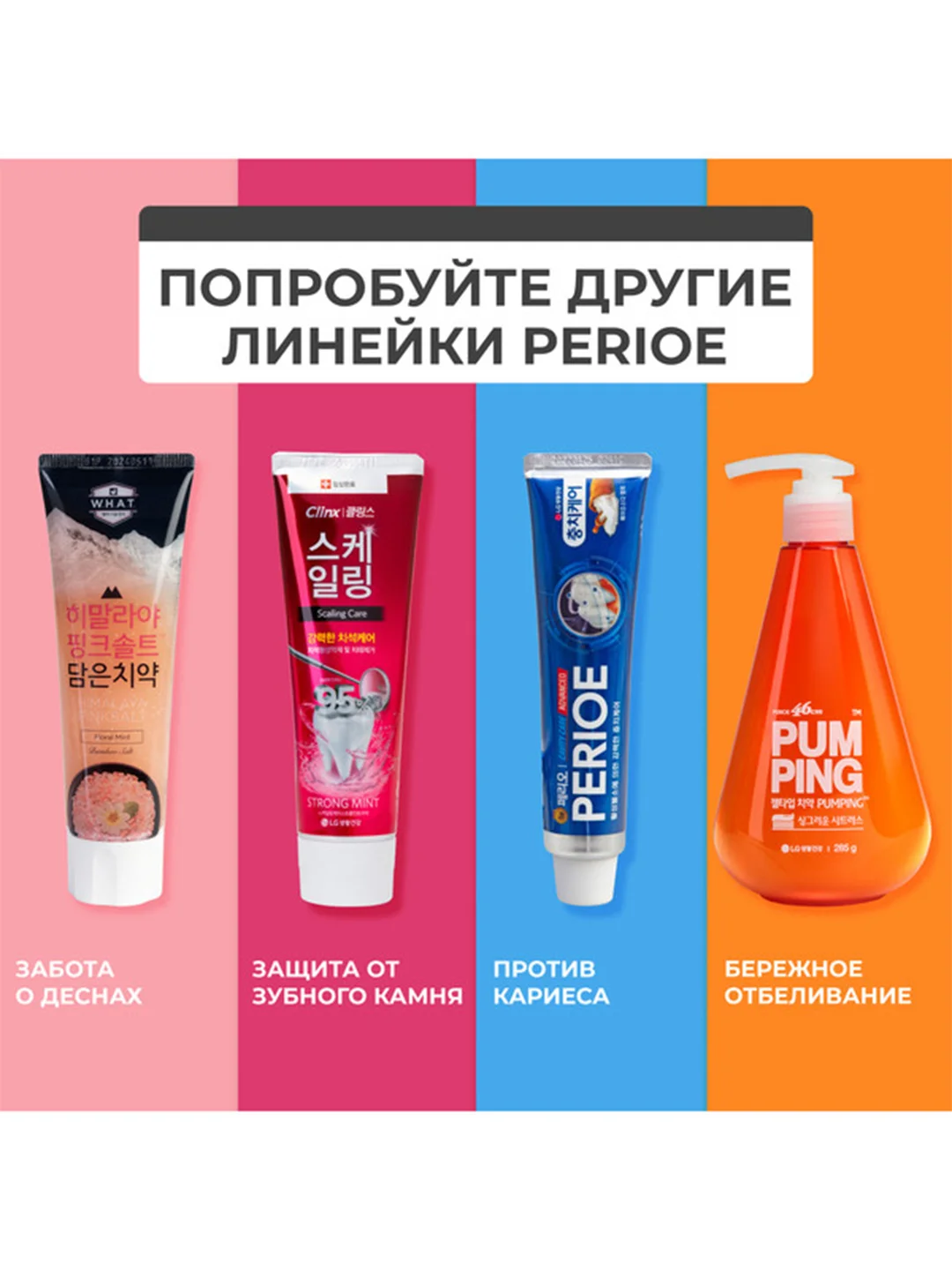 Зубная паста комплексного действия PERIOE Total 7 Strong, 120 г