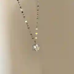 Ледяной цепочка с подвеской сердце,  клевер, кулон