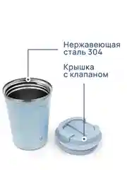 Термокружка MIKU 380 мл, голубая