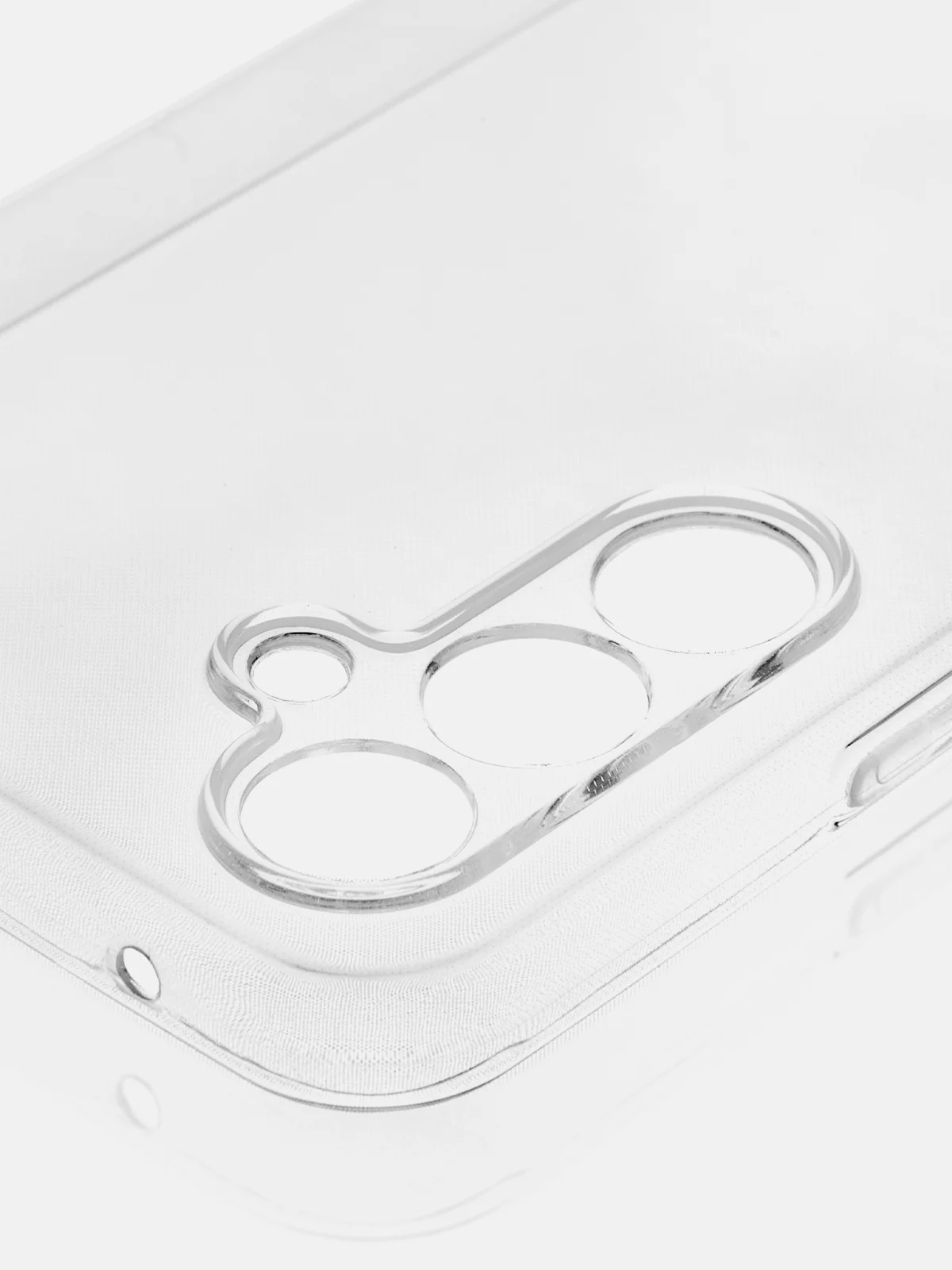 Прозрачный силиконовый чехол ROSCO для Samsung Galaxy A34 с защитой камер и от прилипания, прозрачный