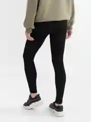 Черный лосины женские с мехом в рубчик бесшовные