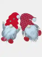 Серый украшение новогоднее для стола, Конверт для столовых приборов гном