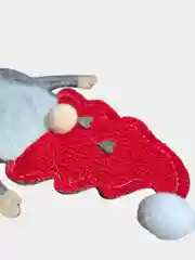 Красный украшение новогоднее для стола, Конверт для столовых приборов гном