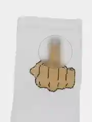 Белый носки с принтом "Fuck"