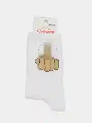 Белый носки с принтом "Fuck"