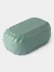 Приглушённый хаки мыльница дорожная, закрытая, пластиковая, с крышкой