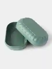 Приглушённый хаки мыльница дорожная, закрытая, пластиковая, с крышкой