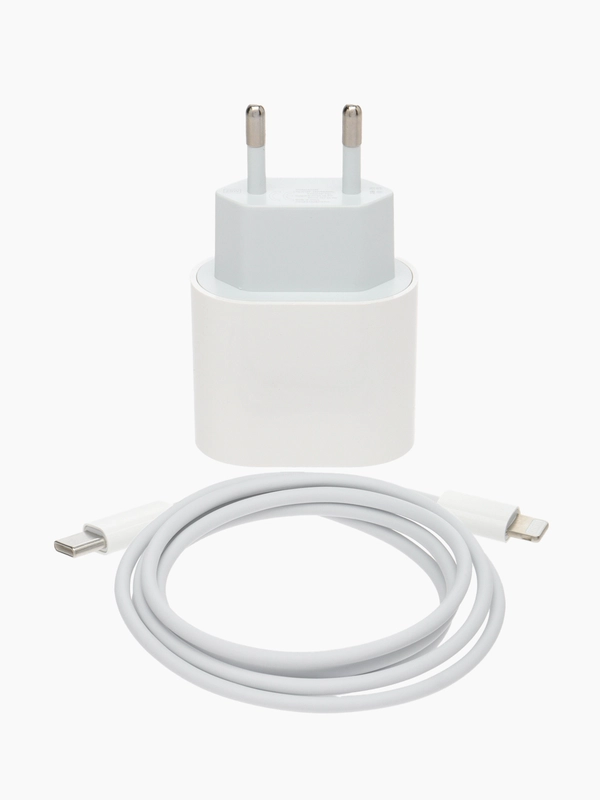 Зарядное устройство для iPhone с кабелем Lightning Type-C 20W, быстрая зарядка