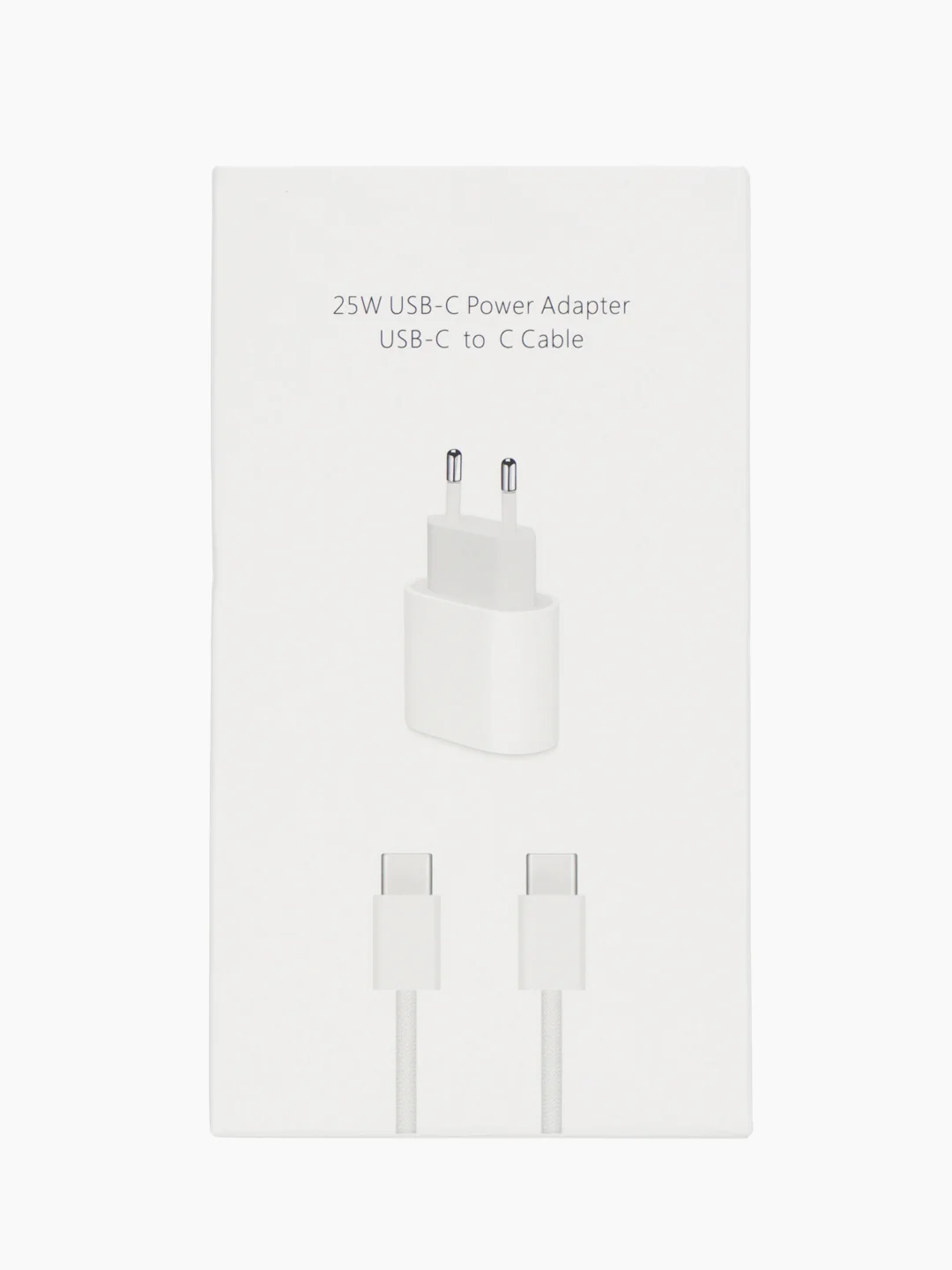 Быстрая зарядка Type-C для IPhone 15: блок 25W + плетеный кабель, 1 метр / комплект