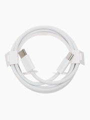 Плетеный кабель Type-C для iPhone 15, Pro Max, Pro, Plus/ 1 метр/белый