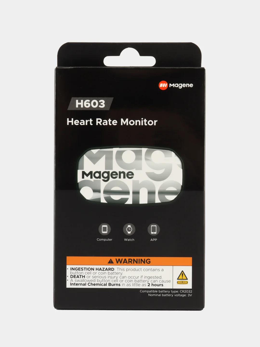 Нагрудный пульсометр Magene H603 (монитор сердечного ритма), цвет: белый