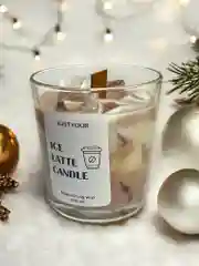 Свеча ароматическая "Кофе со льдом и карамелью", 9 см х 8 см, 1 шт, Ice cofee latte
