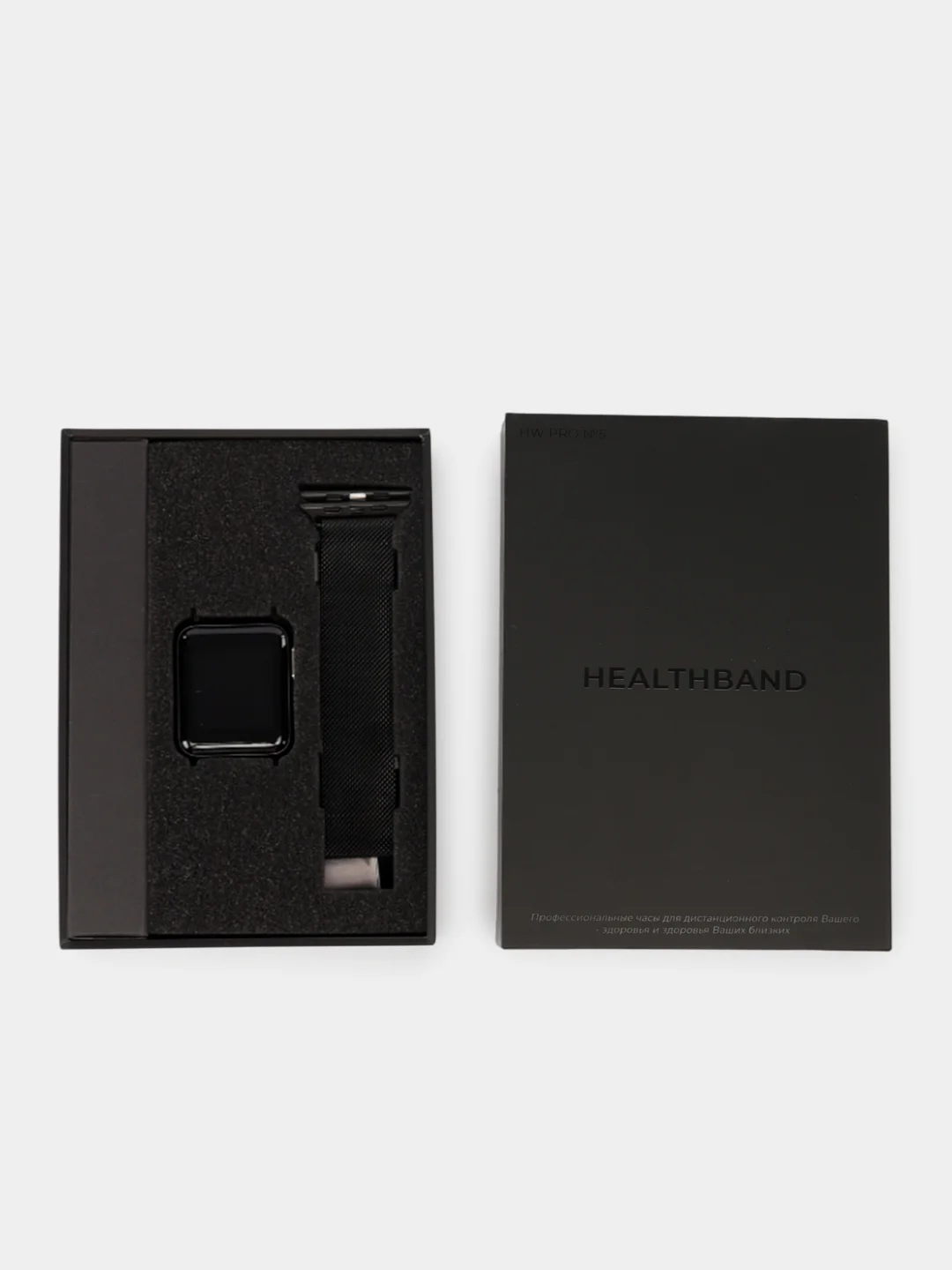 Черный умные часы здоровья с ЭКГ Health Watch Pro №5 Milan