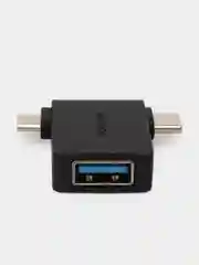 Адаптер Ugreen Micro USB + USB-C - USB 3.0 A  Female OTG, цвет черный (30453)