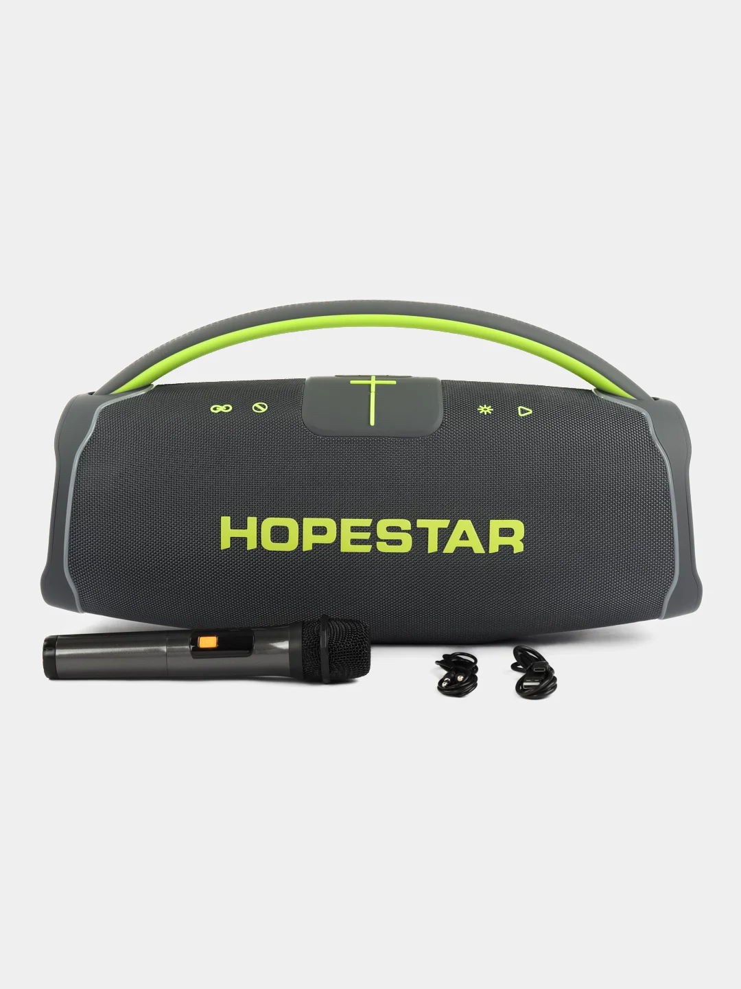 Серый портативная колонка Hopestar A65 Bluetooth, True Wireless Stereo, микрофон и LED подсветка