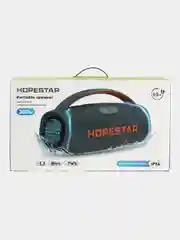 Синий портативная колонка Hopestar A65 Bluetooth, True Wireless Stereo, микрофон и LED подсветка