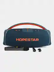 Синий портативная колонка Hopestar A65 Bluetooth, True Wireless Stereo, микрофон и LED подсветка