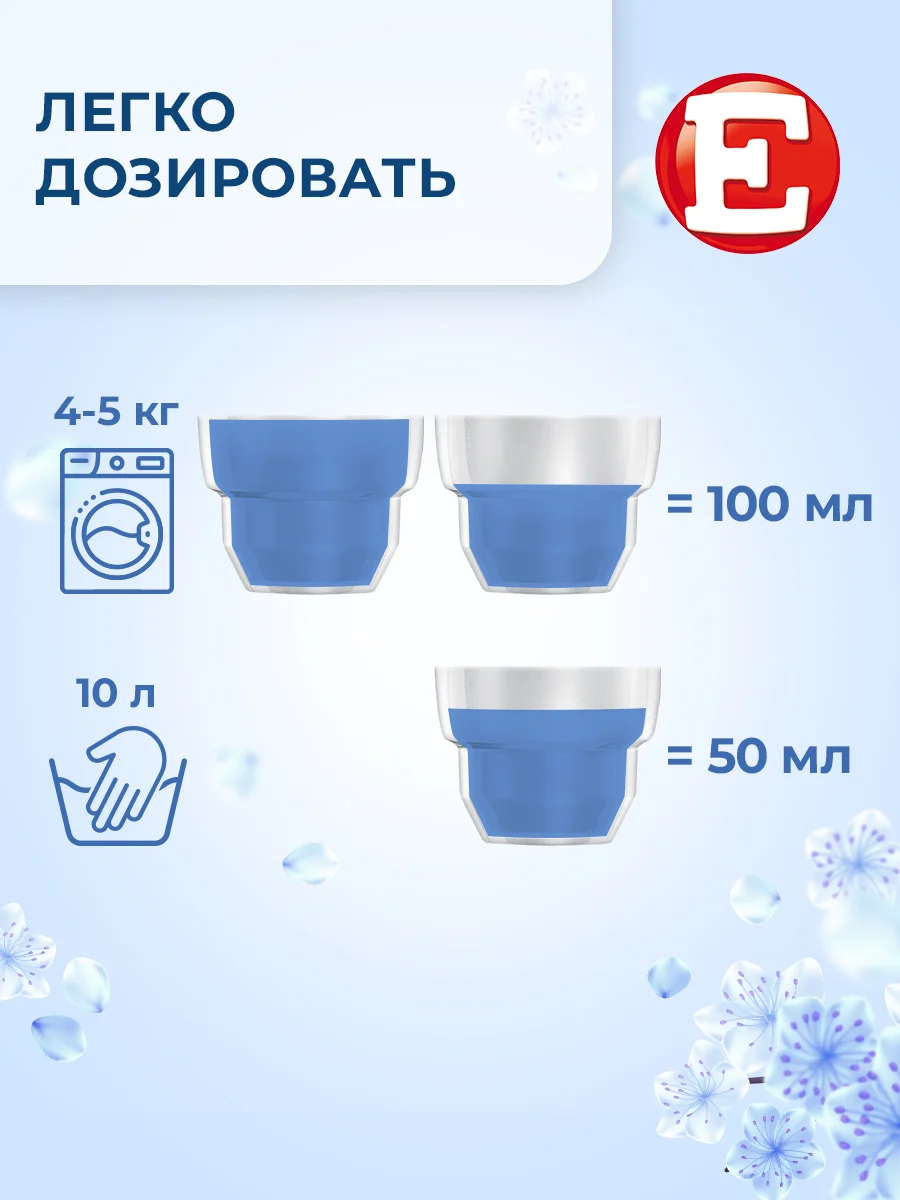 Кондиционер-ополаскиватель для белья Е "Свежий", 1л