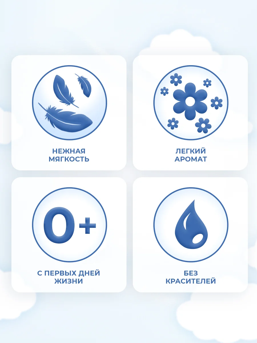 Кондиционер-ополаскиватель для белья Е "Детский", 1л
