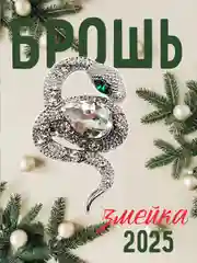 Серый брошь Змея / Брошка змейка/ Брошь символ года 2025