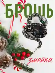 Хром брошь Змея / Брошка змейка/ Брошь символ года 2025