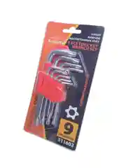 Ключ l-образный  torx 9 шт в наборе. размер:  t10-t45 LAVITA