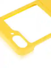 Желтый чехол для Samsung Galaxy Z Flip 6 защитный пластиковый ROSCO тонкий матовый soft-touch