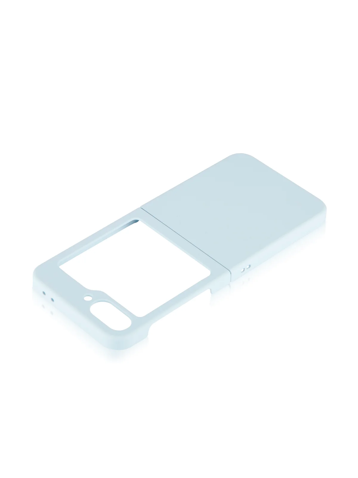 Светло-синий чехол для Samsung Galaxy Z Flip 6 защитный пластиковый ROSCO тонкий матовый soft-touch