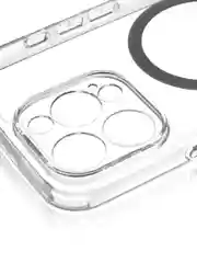 Прозрачный чехол MagSafe для iPhone 16 Pro Max, пластиковый с силиконом ROSCO защитой камер, магнитом