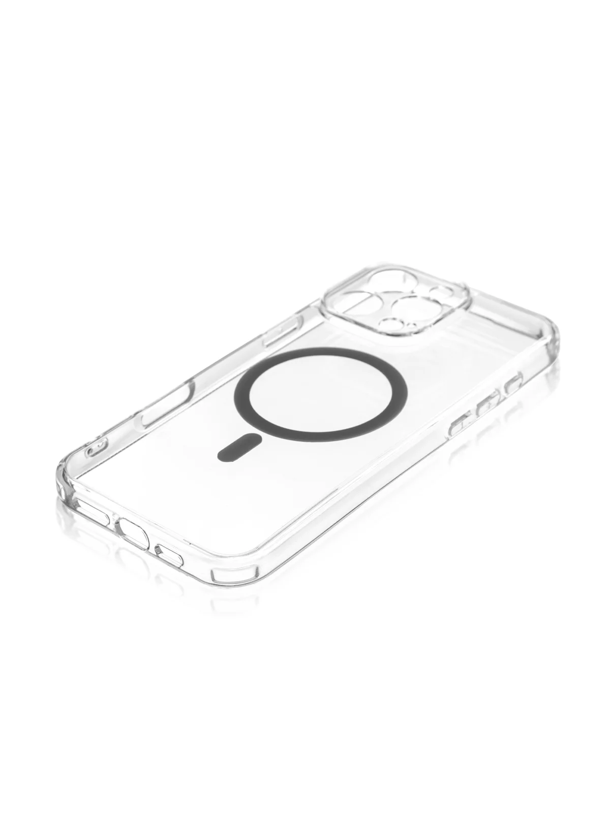 Прозрачный чехол MagSafe для iPhone 16 Pro Max, пластиковый с силиконом ROSCO защитой камер, магнитом