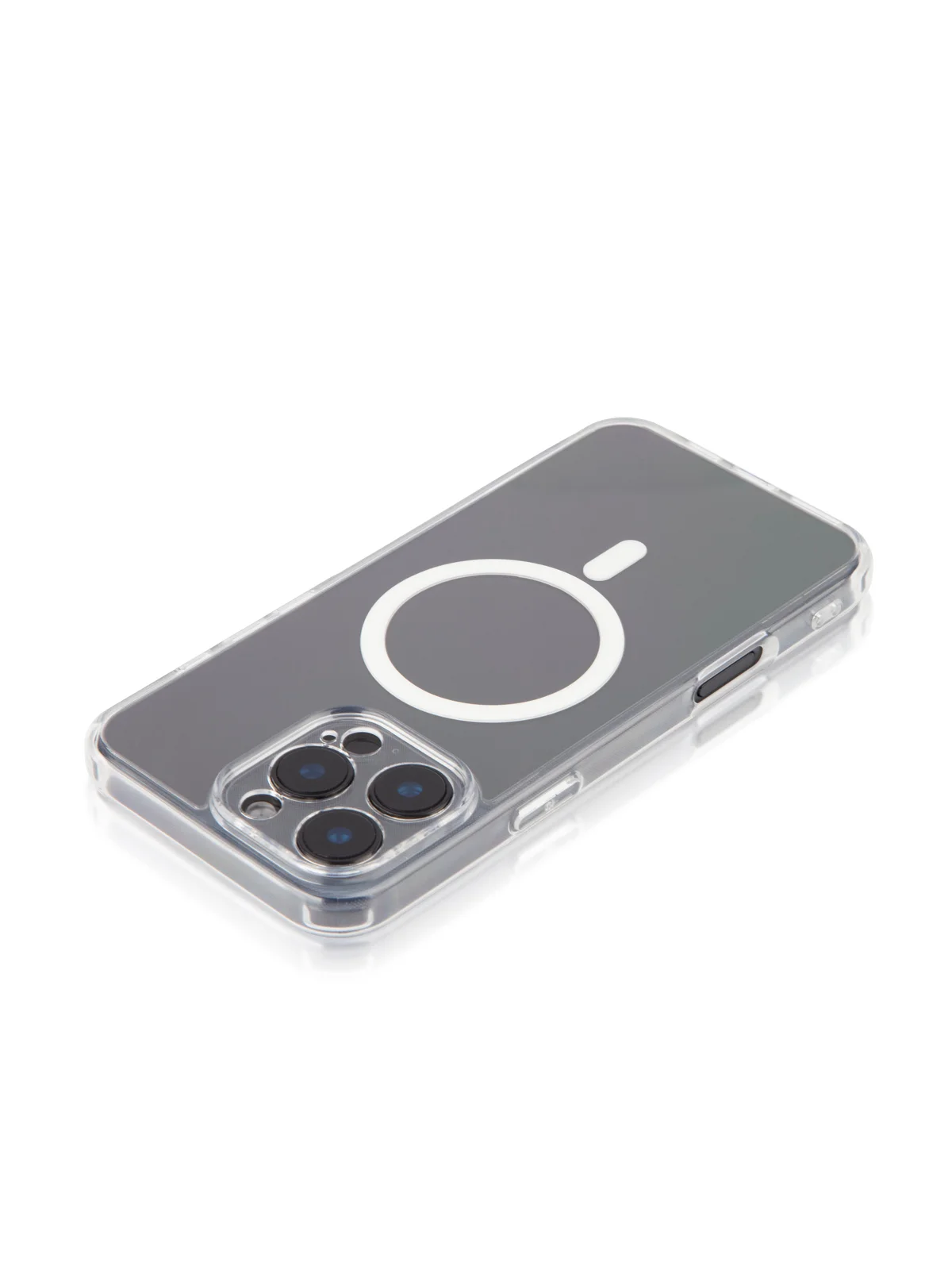 Прозрачный чехол MagSafe для iPhone 16 Pro Max, пластиковый с силиконом ROSCO защитой камер, магнитом