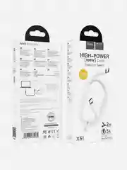 Кабель type-c type-c для iPhone и Android 100W Hoco X51, быстрая зарядка, длина 1 м