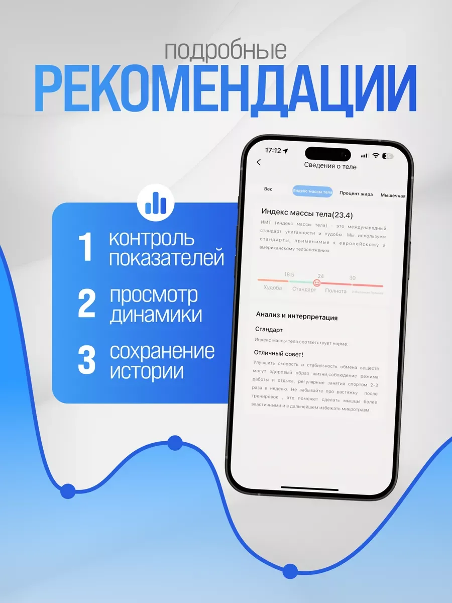 Весы напольные электронные Titan Electronics 07 MINI, 14 показателей, до 180 кг
